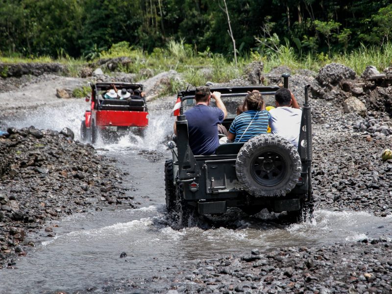 Tourist jeep at Merapi lava tour, Yogyakarta, Indonesia